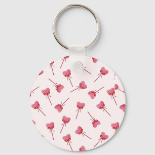Charming Red Bow Pattern Keychain