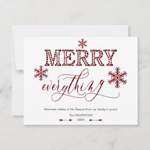 Charming Red Buffalo Holiday MERRY Everything