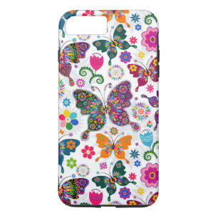Charming Retro Flowers And Butterflies Pattern Case-Mate iPhone Case