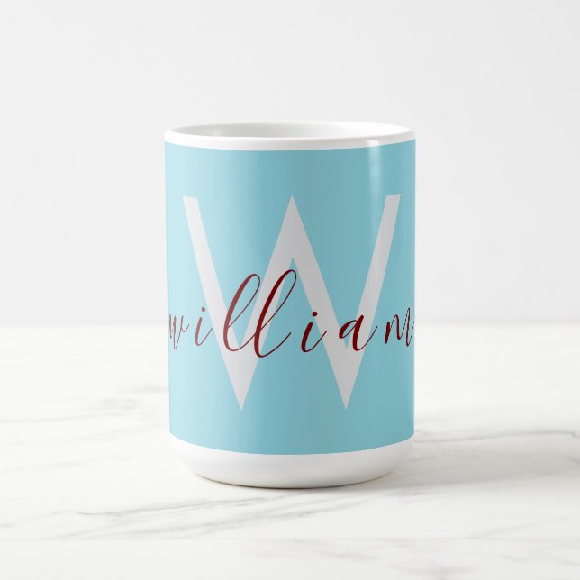 Charming Robin Oeuf Bleu Mug avec nom personnalisé (Centre)
