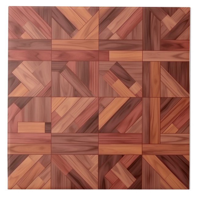 Charming Rosewood Pattern Home Décor Ceramic Tile (The complete printed wood-effect tile design. Tiles sold individually.)