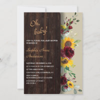 Charming Royal Burgundy Sunflower Bridal Tea Party