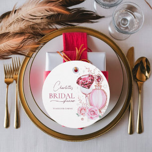 Charming Rubies and Rose Bridal Shower Favour Tags