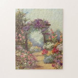 Charming Rustic Vintage English Garden Gate Jigsaw Puzzle