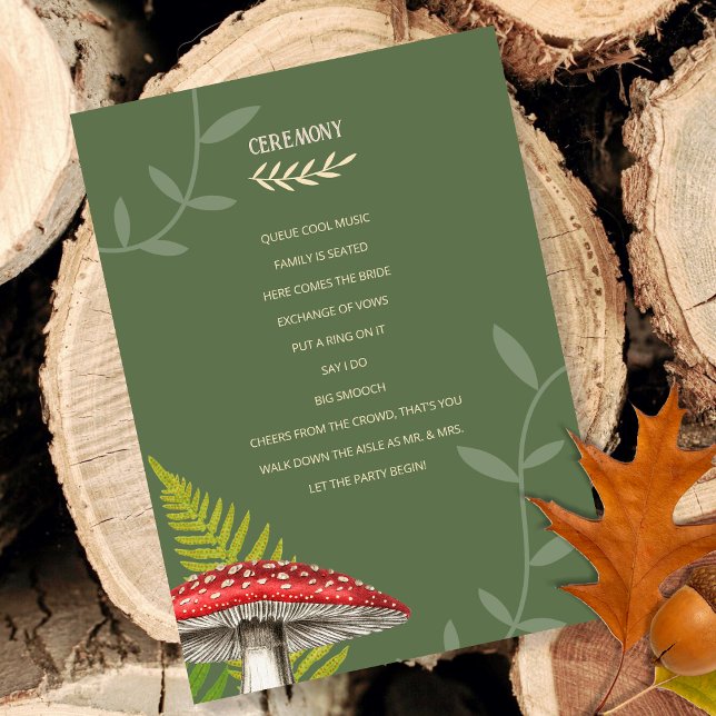 Charming Rustic Woodland Nature Inspired Wedding Program (Creator Uploaded)