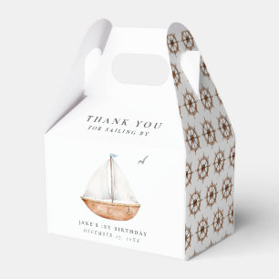 Charming Sailboat Birthday Favor Box