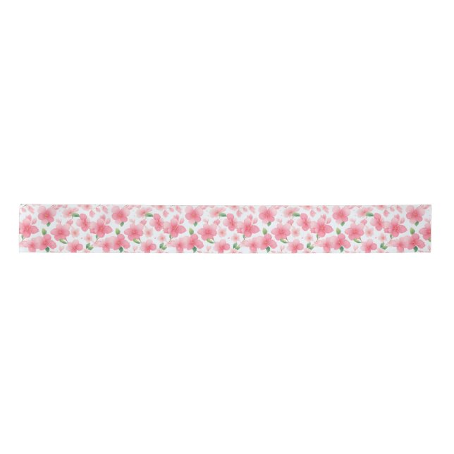 Charming Sakura Blossom for Gifts and Crafts Satin Ribbon (Front)