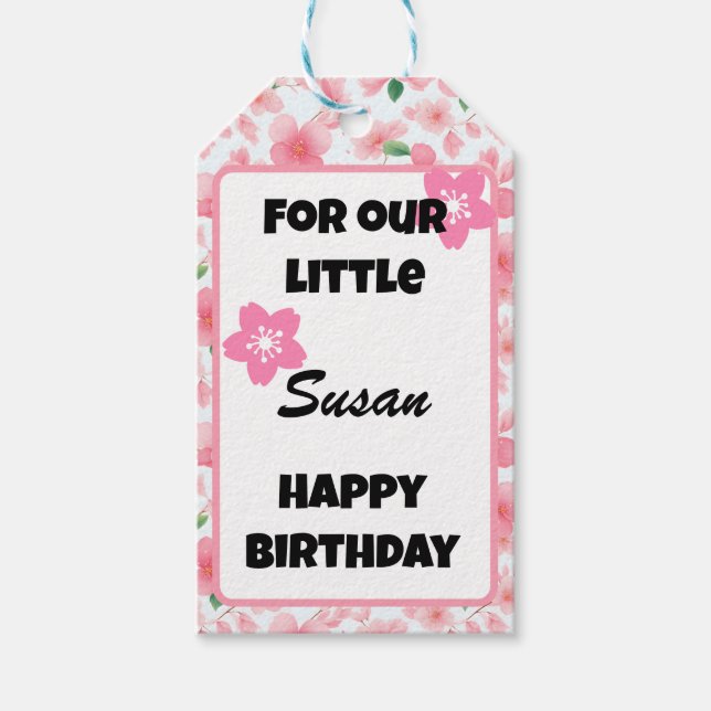 Charming Sakura Blossoms Gift Tags (Front)