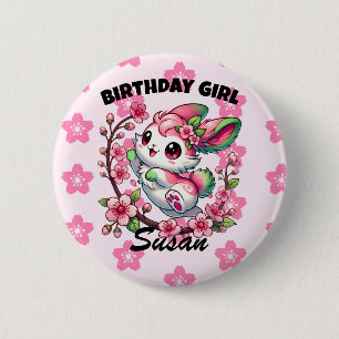Charming Sakura Bunny 2 Inch Round Button