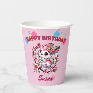 Charming Sakura Bunny Paper Cups