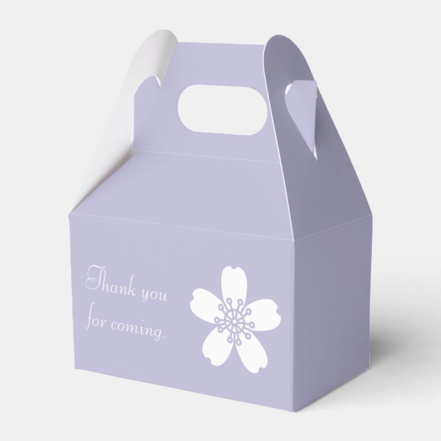Charming Sakura in Lavender Favour Box (Front Side)