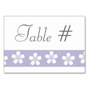 Charming Sakura in Lavender Table Card