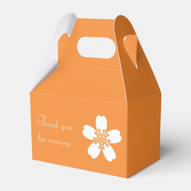 Charming Sakura in Orange Favour Box (Front Side)