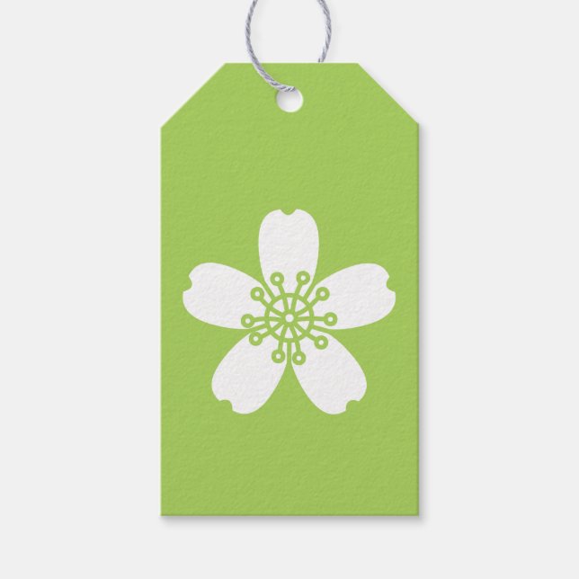 Charming Sakura in Peridot Gift Tag (Front)