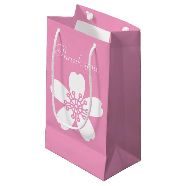 Charming Sakura in Petal Pink Gift Bag (Front Angled)