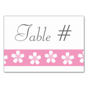 Charming Sakura in Petal Pink Table Card
