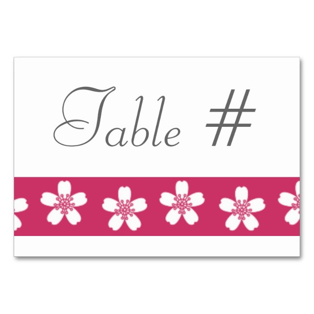Charming Sakura in Raspberry Table Card (Front)