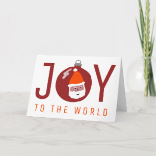 Charming Santa Christmas Ornament Xmas Holiday Card