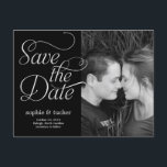 Charming Script Save The Date Card<br><div class="desc">This chic and modern postcard stylishly requests your guests to save the date. Available in other colours (custom colour requests are welcome!).</div>