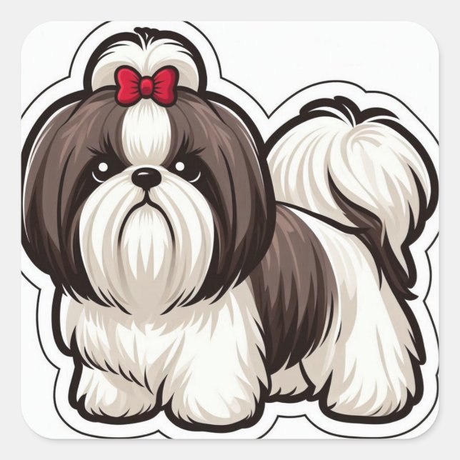 Charming Shih Tzu Sticker (Front)