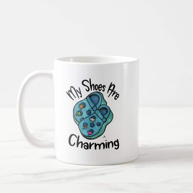 Charming Shoes Collectable Cartoon Funny Logo Coffee Mug (Left)