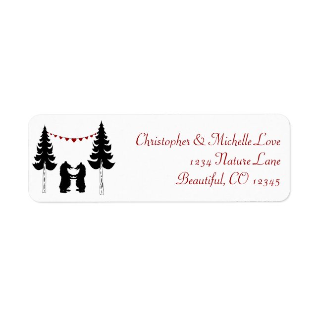 Charming Silhouette Mountain Bears Adresse (Devant)