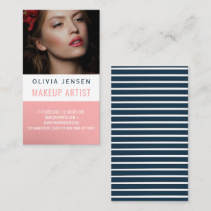 Charming Simple Retro Makeup Artist Photo  Business Card