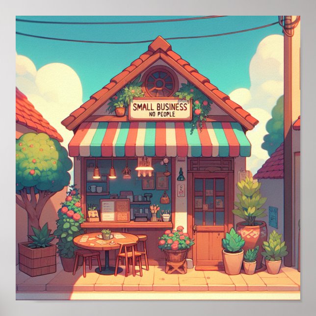 Charming Small Business Anime Art Poster (Front)