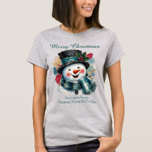 Charming Snowman in Top Hat Matching Family