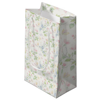 Charming Spring Bird and Floral  Small Gift Bag