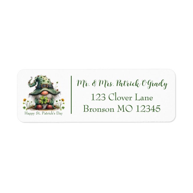 Charming Spring Clover & Gnome  (Front)