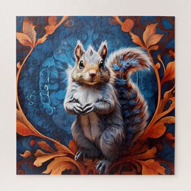 Charming Squirrel: A Delightful Whimsical  Jigsaw Puzzle (Vertical)