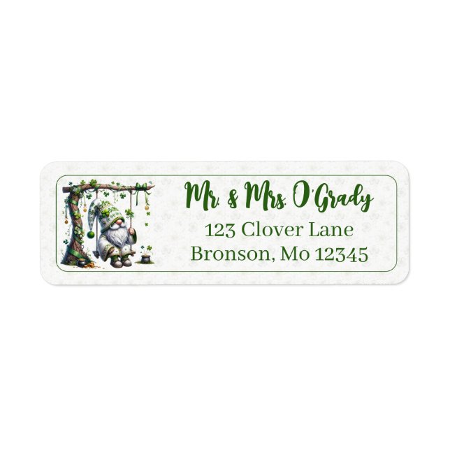 Charming St. Patrick’s Day Gnome and Clovers (Front)
