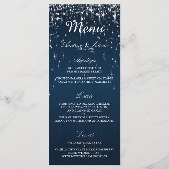 Charming Star Struck Mariage - Menu (Devant)