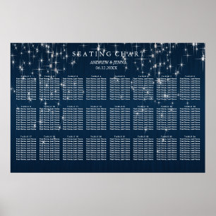 Charming Star Struck Wedding - 24 Table Poster