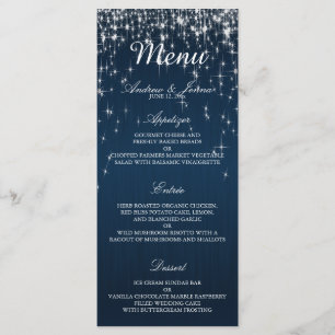 Charming Star Struck Wedding - Menu