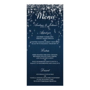 Charming Star Struck Wedding - Menu