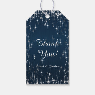 Charming Star Struck Wedding   Navy Blue Gift Tags