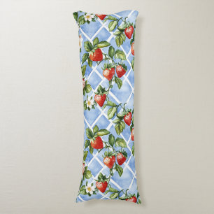 Charming Strawberry & Leaf Pattern – Vintage (2) Body Pillow