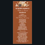 Charming Terracotta Pampas Grass Floral Wedding  Program<br><div class="desc">Charming design featuring watercolour pampas grass,  dried palm leaves,  flowers,  on terracotta background. Use Personalize tool to add your info. Matching items could be found in my Terracotta Collection.</div>