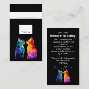 Charming text at the back A Rainbow Love Place Card