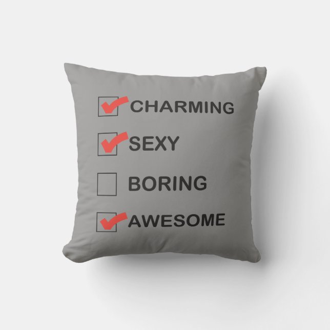 Charming Throw Pillow (Front)