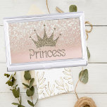 Charming Tiara, Princess,Glitter Bokeh Business Card Holder<br><div class="desc">This image features tiara and princess pink  gliterry bokeh background.A trandy , fun,  funky, stylish and elegant girl gift for women  and teenage girls.</div>