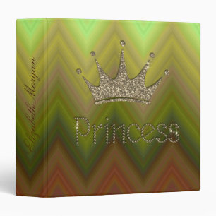 Charming ,Tiara, Princess,Zigzag, Chevron Binder