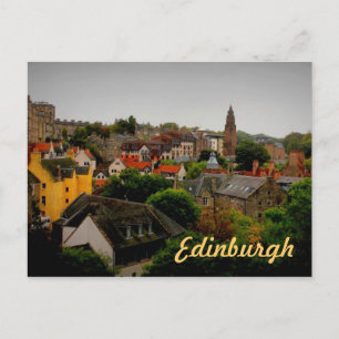 charming tinted Edinburgh souvenir postcard