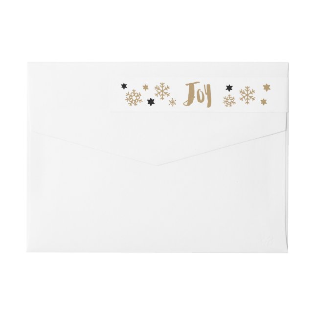 Charming Trendy Joy Holiday Wrap Around Label (Back)