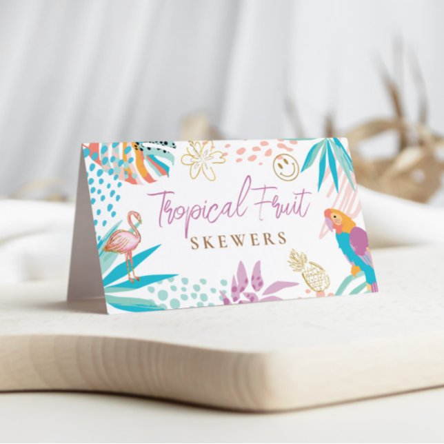Charming Tropical Party Étiquettes alimentaires (Créateur téléchargé)