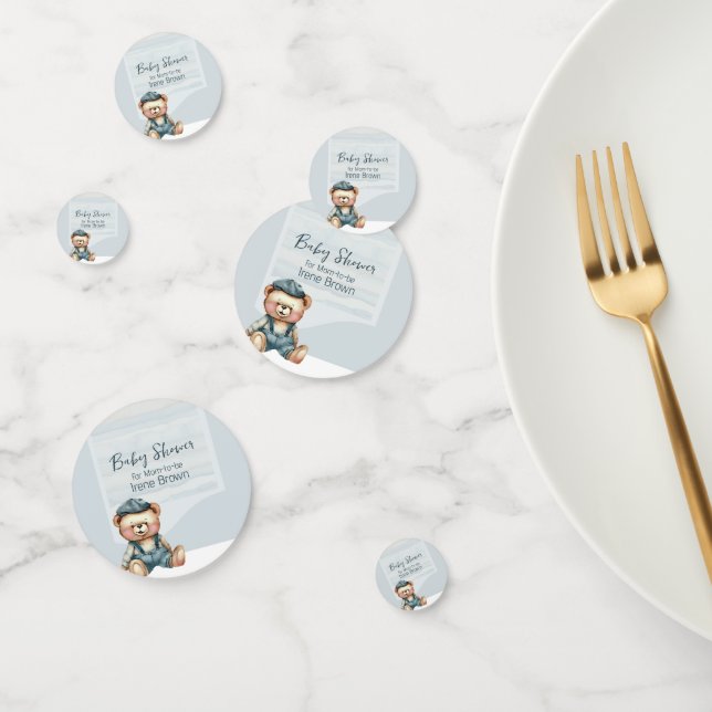Charming Unique Bear Jean Baby Shower Confetti (Group)
