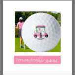 Charming Unique Golf Cart Clubs Monogram Name Balls<br><div class="desc">A charming unique golf cart -- with a "decorator" golf bag -- tastefully done -- ready to run the course -- golf ball. This is a great gift for all golf lovers -- fun / attractive / unique. Personalize it with your/her initials/monogram and first name -- both have custom lettering....</div>
