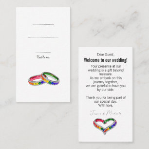 🌈Charming unique Intertwined in Pride Place Card